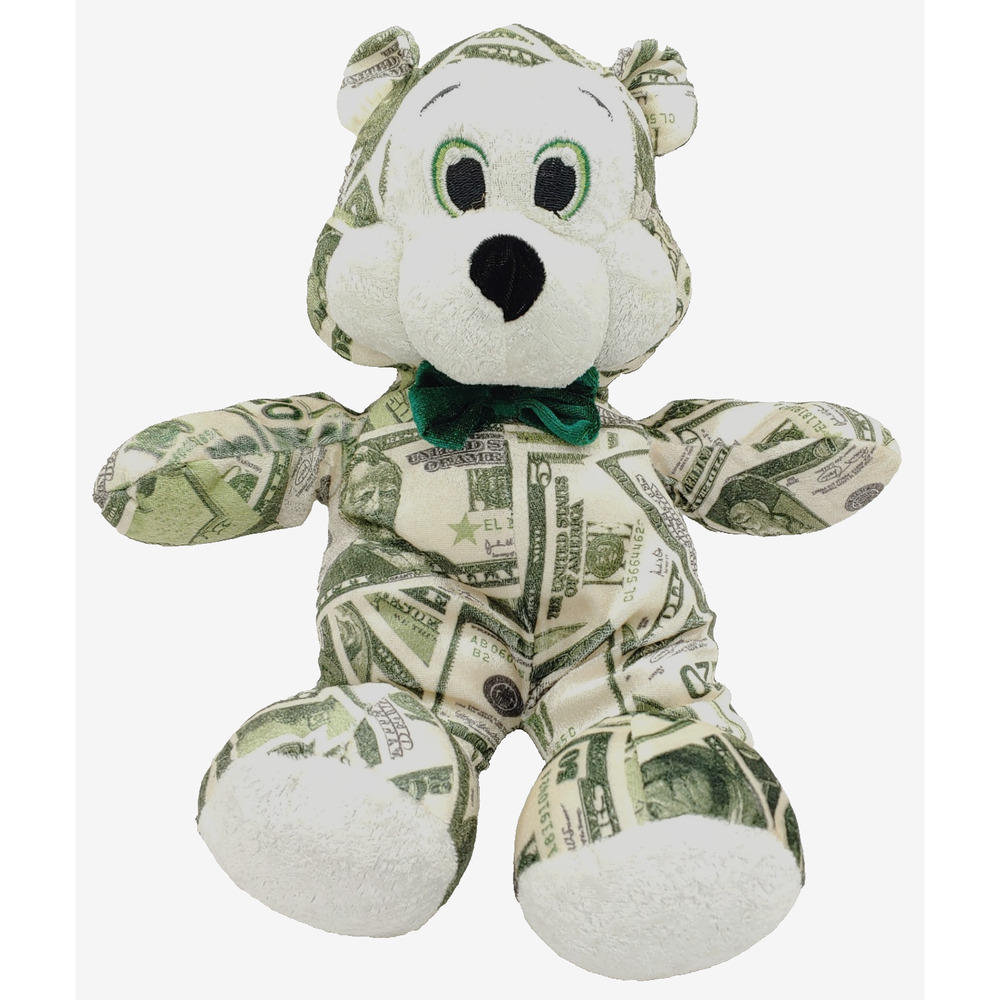 USA American Dollar Plush Money Bear Nanco 2007 Stuffed Animal Toy 15 inch